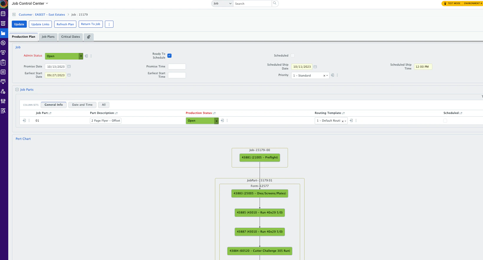 screenshot of ePS Pace